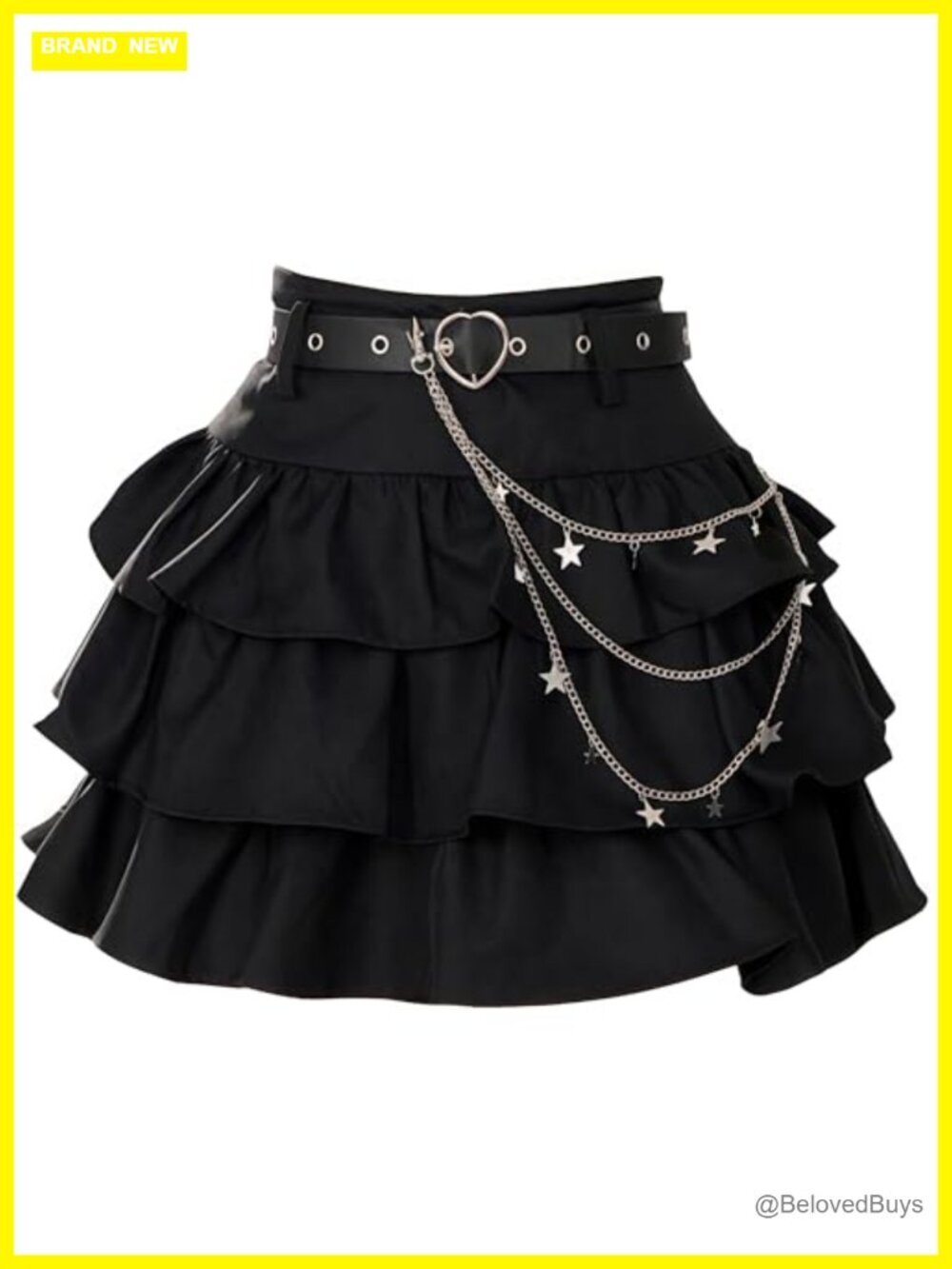 Women's Gothic Lolita Mini Skirt Ruffled High Waist A-Line Polyester